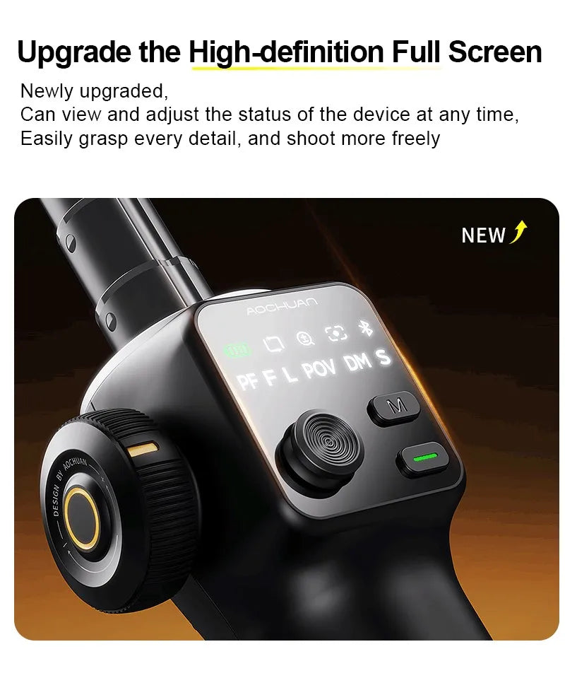 AOCHUAN Handheld Gimbal Stabilizer 3-Axis Smart V8 For Phone with Extension Rod Tripod Face Tracking For iPhone Android TikTok