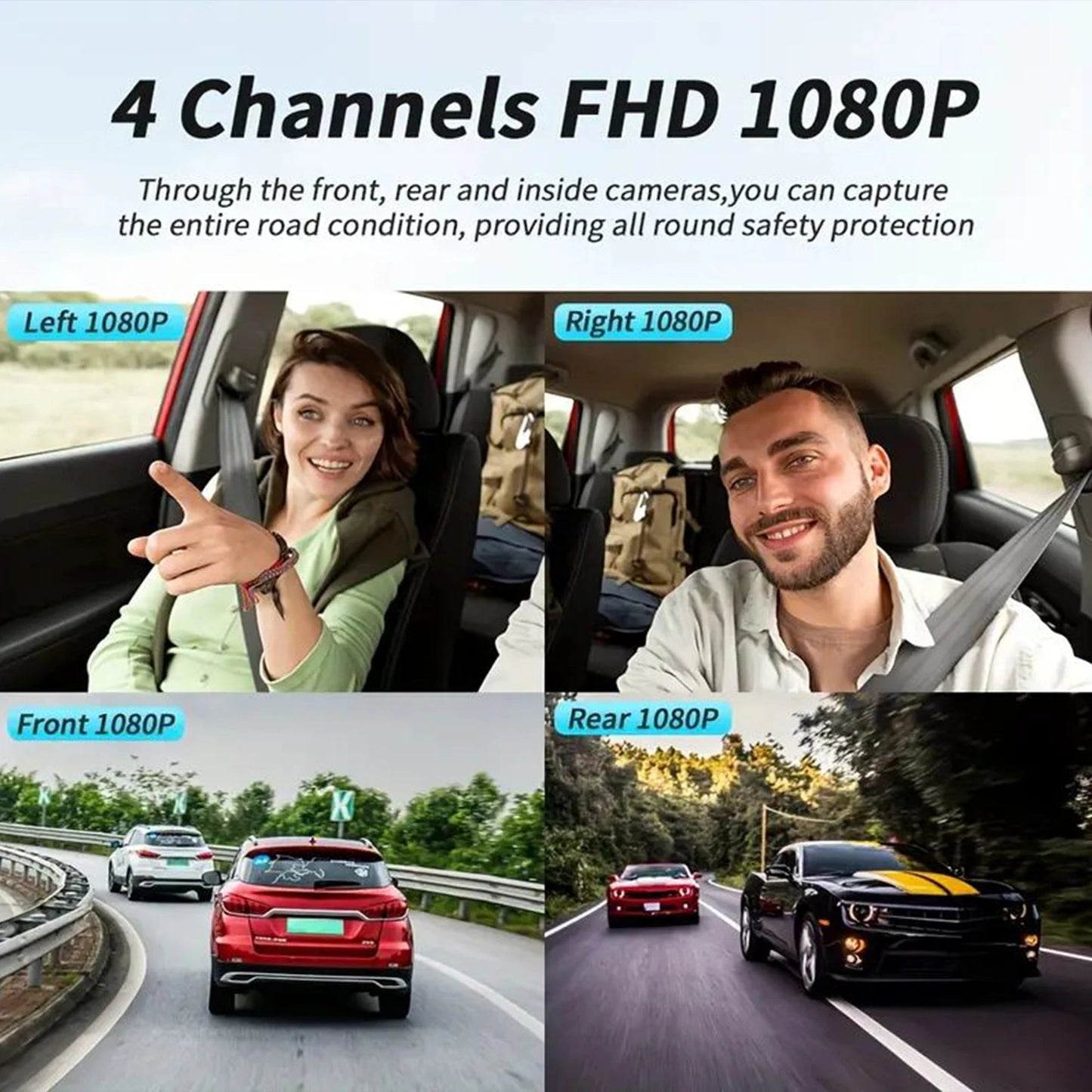 Ziro™ GuardVision 4CH Pro – 360° WiFi 6 Dashcam - ziro