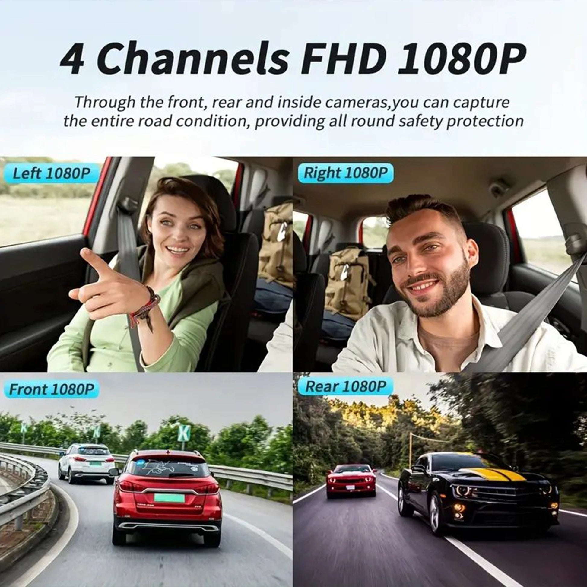 Ziro™ GuardVision 4CH Pro – 360° WiFi 6 Dashcam - ziro