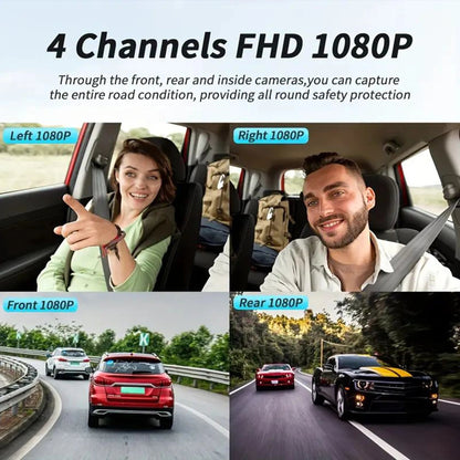 Ziro™ GuardVision 4CH Pro – 360° WiFi 6 Dashcam - ziro