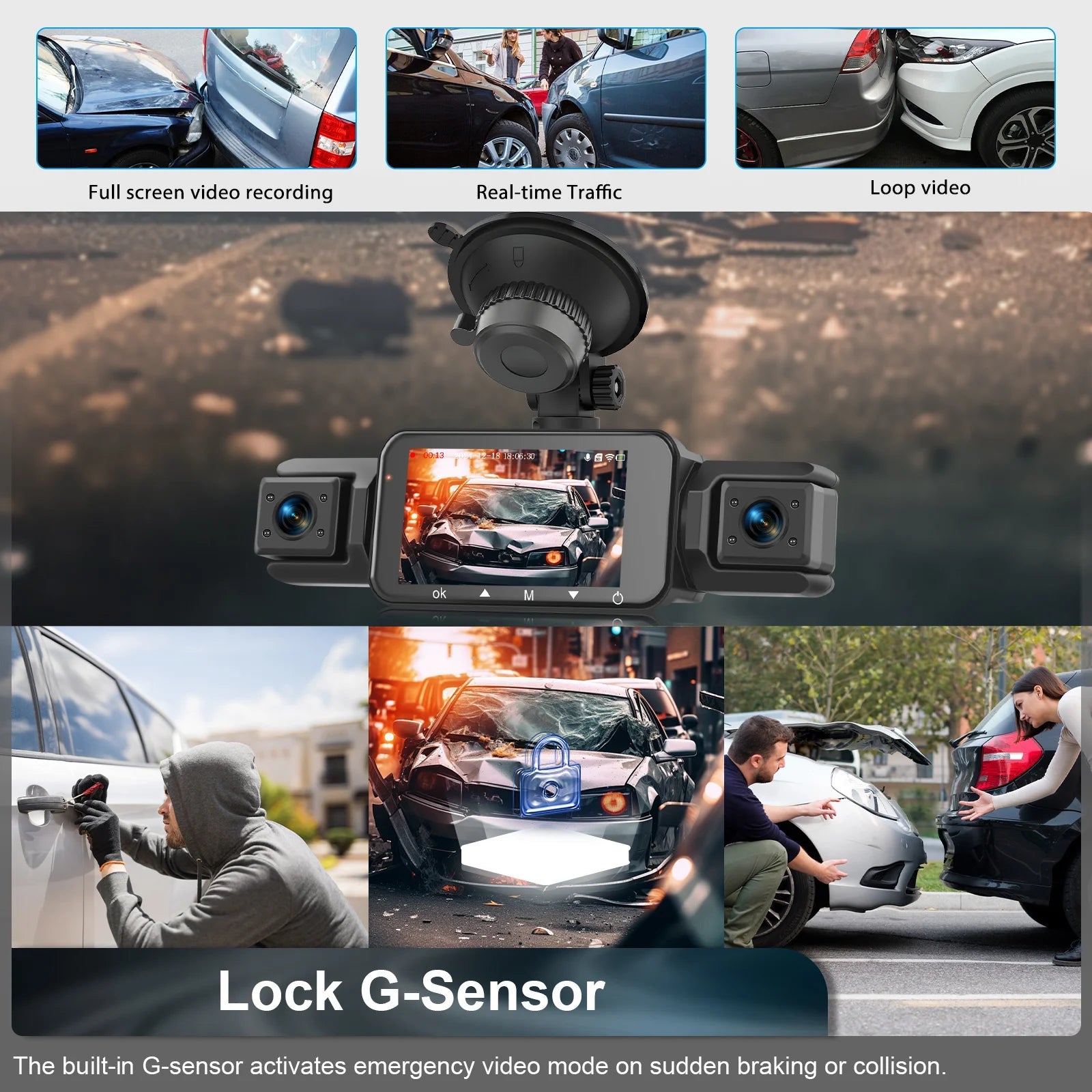 Ziro™ GuardVision 4CH Pro – 360° WiFi 6 Dashcam - ziro