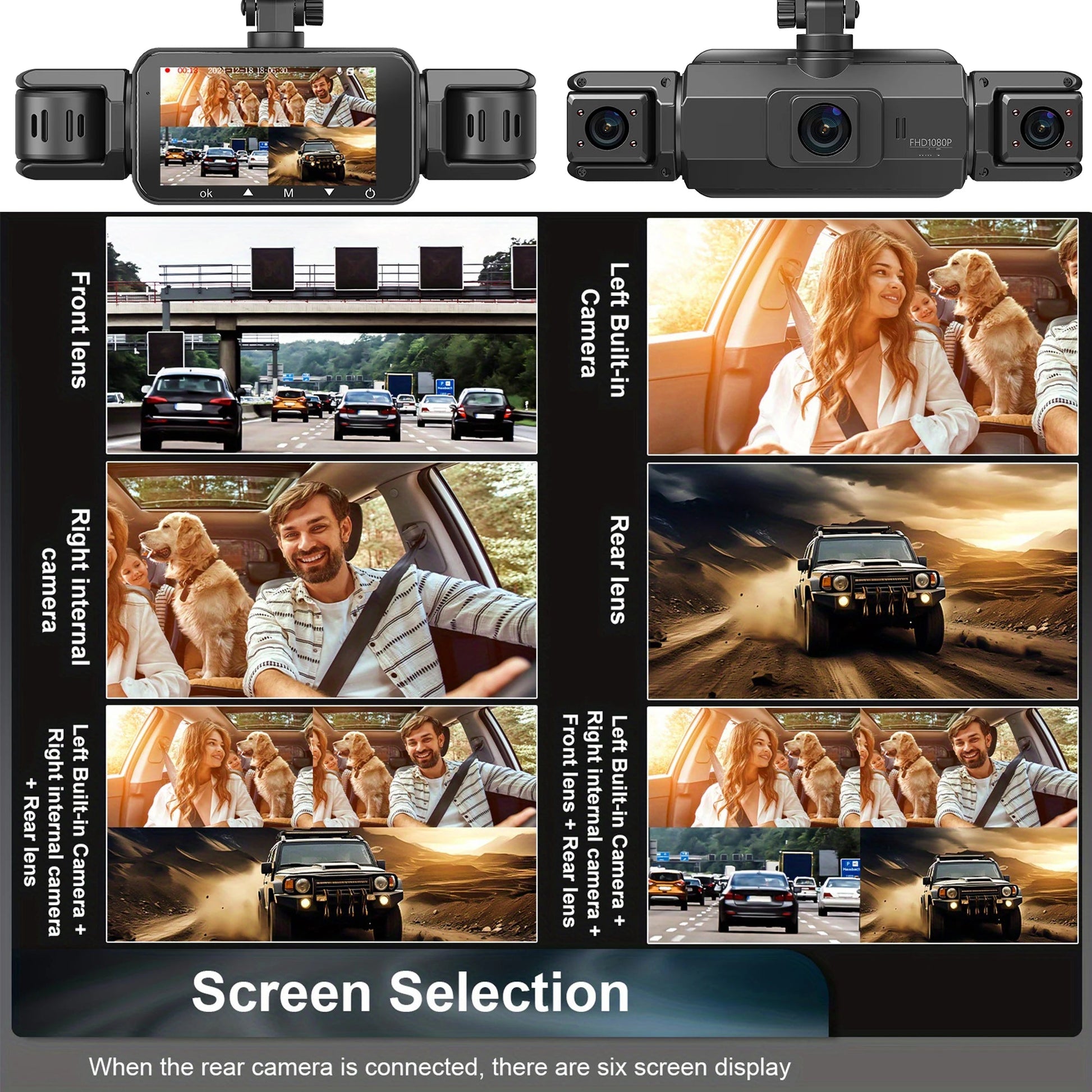 Ziro™ GuardVision 4CH Pro – 360° WiFi 6 Dashcam - ziro