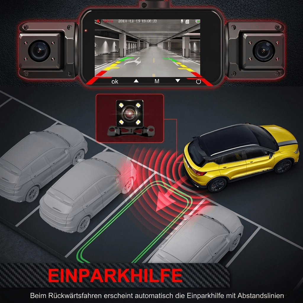 Ziro™ GuardVision 4CH Pro – 360° WiFi 6 Dashcam - ziro