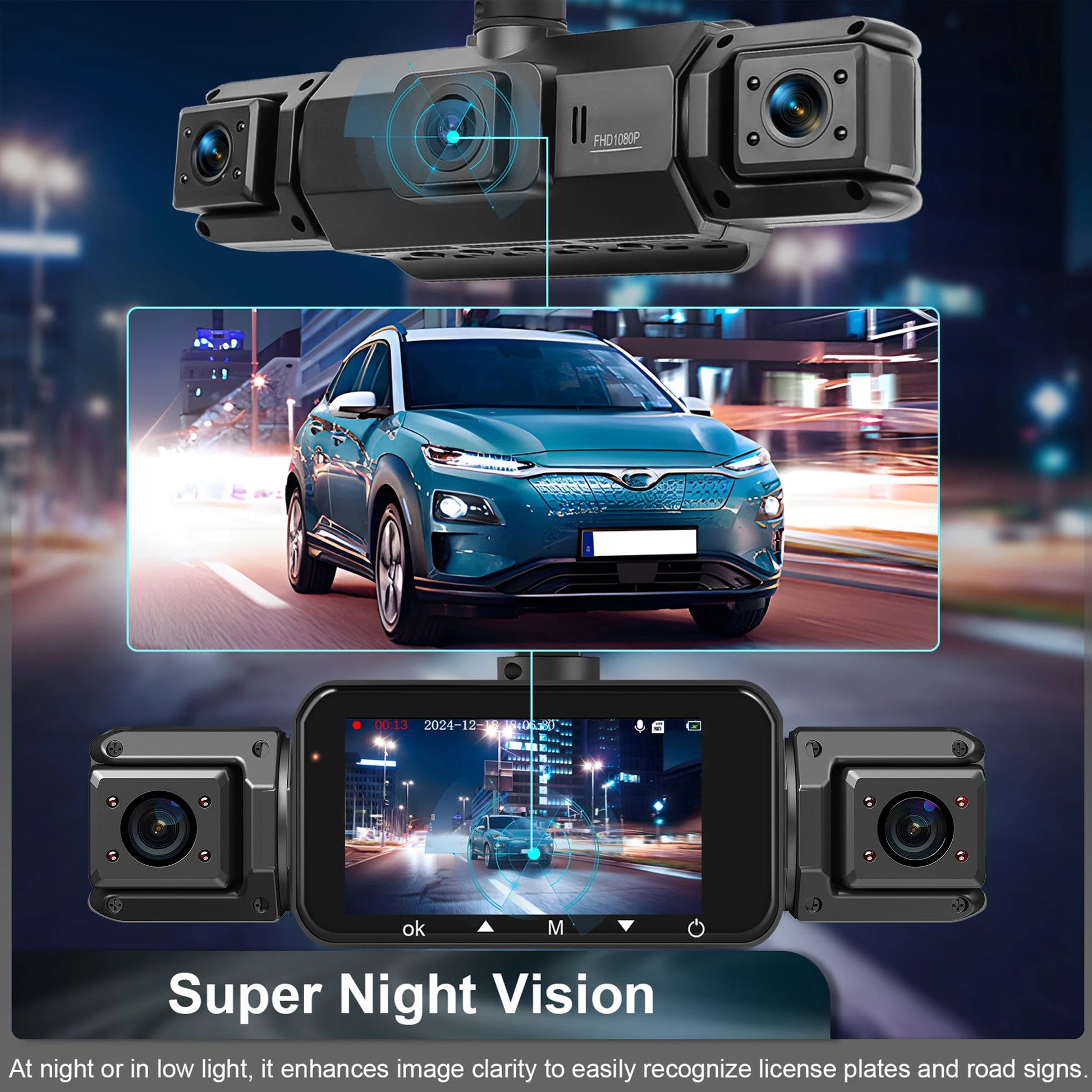 Ziro™ GuardVision 4CH Pro – 360° WiFi 6 Dashcam - ziro