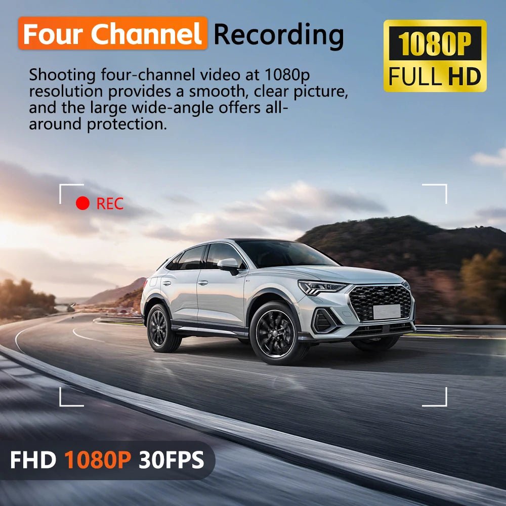 Ziro™ GuardVision 4CH Pro – 360° WiFi 6 Dashcam - ziro