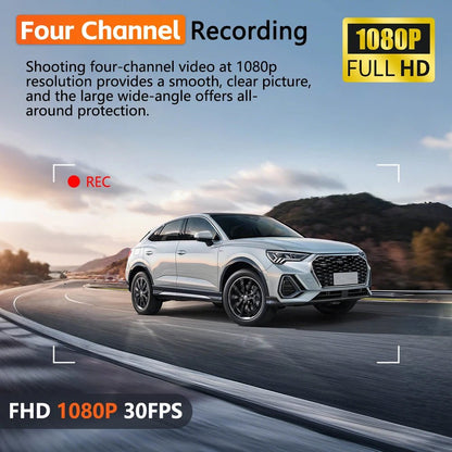 Ziro™ GuardVision 4CH Pro – 360° WiFi 6 Dashcam - ziro
