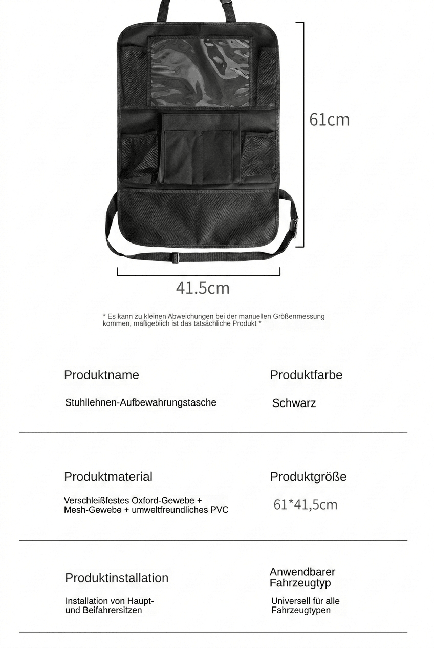 ziro Space – Rücksitz - Organizer & Tablet - Hub - ziro