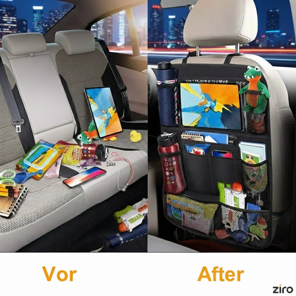 ziro Space – Rücksitz - Organizer & Tablet - Hub - ziro